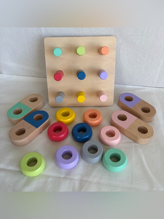 Kiwico Other - KiwiCo Panda Crate Wooden Peg Board baby/ Toddler Toy